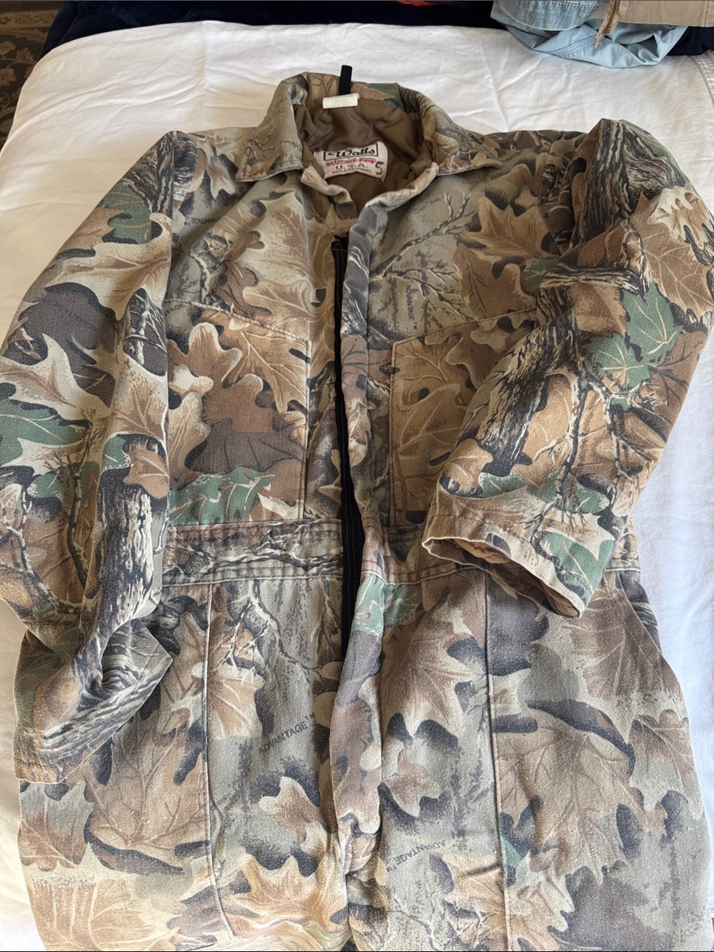 Walls kids Camouflage Utility Jumpsuit in advantage print Brown and Green